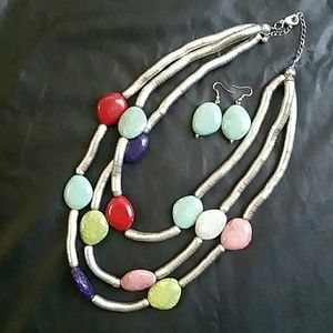 Necklace with matching earrings